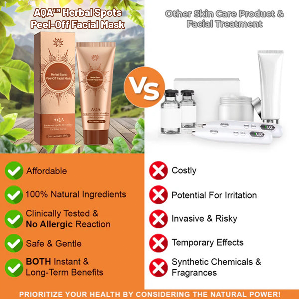 🔥[Official Brand Store] AQA™ Herbal Spots Peel-Off Facial Mask (✨BUY 2 GET 1 FREE🎁)