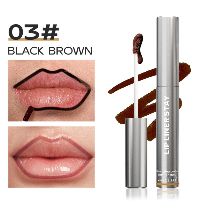 Lip Liner Tattoo, Peel Off, Long Lasting, ,nfused with Hyaluronic Acid & Vitamin E